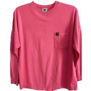 Simply Southern Women's Preppy & Classy Long Sleeve Pullover Tee Pink Size Small